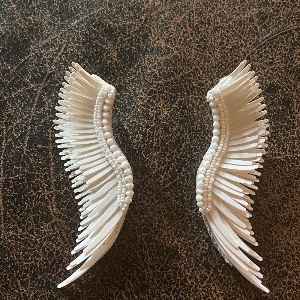 Mignonne Gavigan white wing earrings
